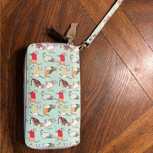 Cat Print Wristlet Wallet